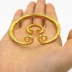 24k mô phỏng mạ vàng giả 999 vàng nguyên chất chặt chẽ vòng tay sinh viên retro mở vòng đeo vàng hoop thanh nam nữ