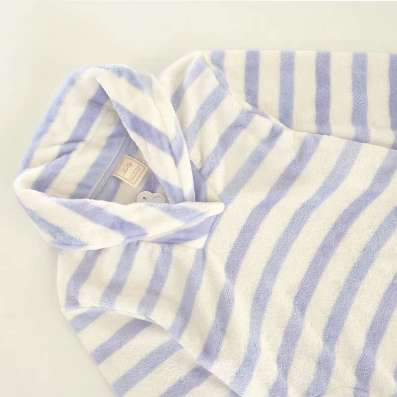 Áo nhung nữ màu đỏ đồ ngủ đơn mảnh mùa thu và mùa đông flannel cộng với áo dài tay nhung ấm áo dịch vụ nhà áo phong cotton nam