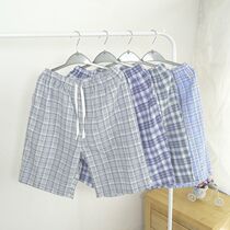 Pure Cotton Sleeping Pants Mens Summer Mens Thin Section Sleeping Pants Home Pants All-cotton Shorts Beach Pants