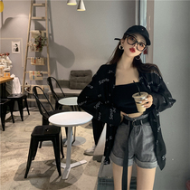 Gangfeng letter shirt women wear design sense small public Fuguang flavor wild new 2021 autumn womens coat