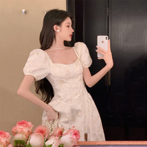 Fa-style retro palace Palace Wind Bubble sleeves Dress 2022 New Womens Foreign Air Cashew Art Superior Sensation Skirt