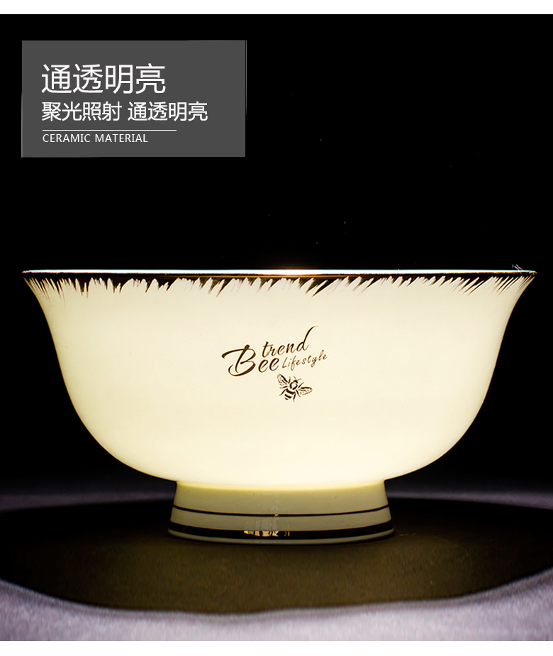 BeiYu bee ipads bowls home eat rice bowls bowl tableware ceramics high rainbow such as bowl bowl suit mercifully soup bowl