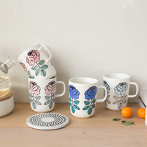 Nordic Ins Wind Han Style Rose Cup cup Cowboy Cup Cowboy Cup coffee cup mark Cup Foreign Trade Exit