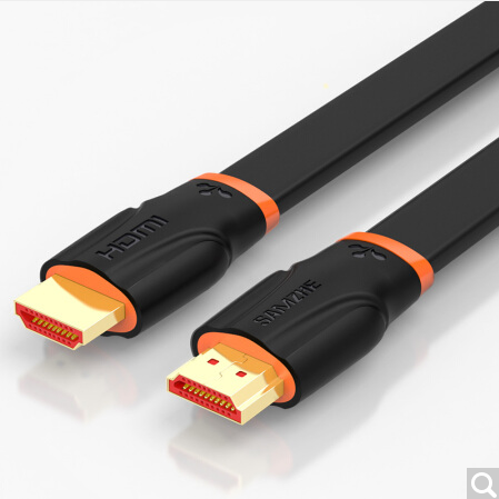 Shanze (SAMZHE) SM-CB15 HDMI2 0 version 2K*4K digital high-definition line orange black 1 5 meters flat