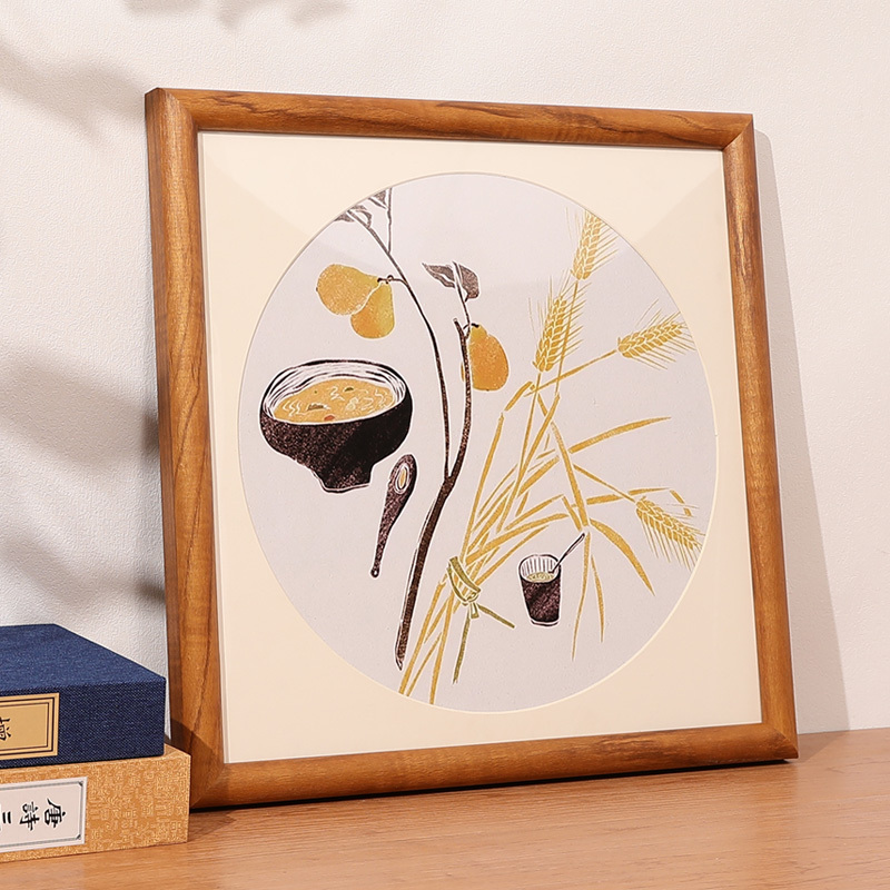 Empty Picture Frame for Mounting, Children's Solid Wood Photo Frame, Square Blank Cardboard, Calligraphy, Chinese Painting Frame, Cross-Stitch Frame