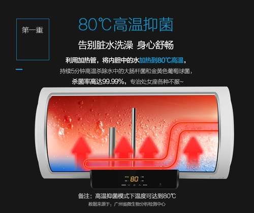 Midea Electric Power Electric 80L -горячая 60 -литровая маленькая душевая вода -стиль ванной комнаты Скорость купания Hot 50l