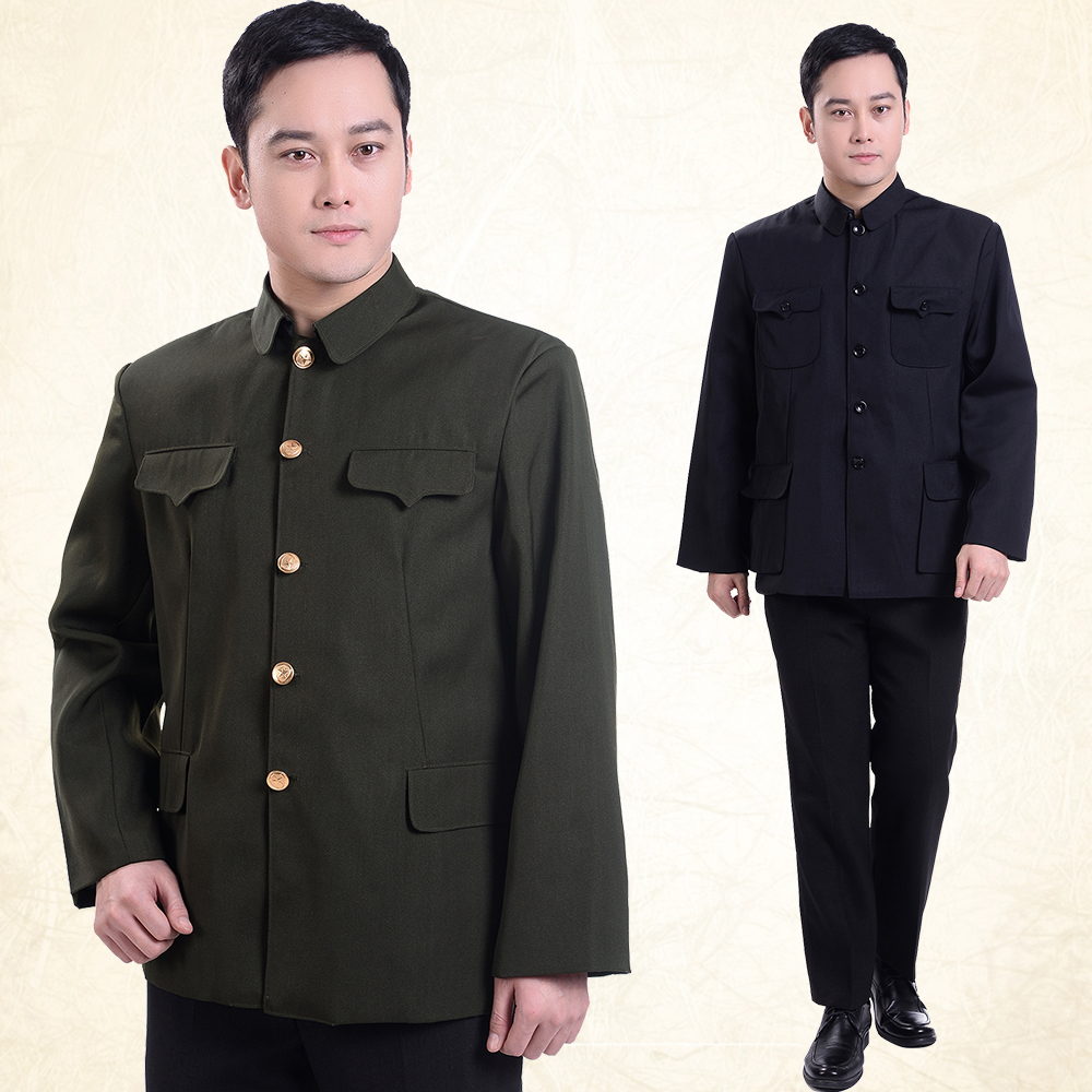 Nam Zhongshan áo trung niên người quần áo Trung Sơn mặc quần áo len và chất béo để tăng đầu cha