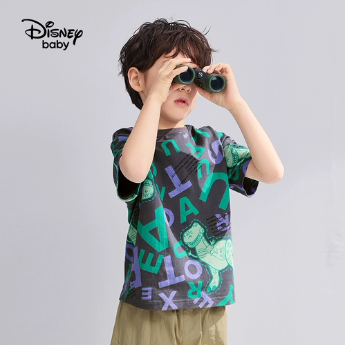Дисней, трикотажная летняя одежда, хлопковая летняя детская футболка с коротким рукавом