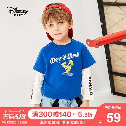 Дисней, весенняя летняя одежда, модный комплект, детская толстовка, в западном стиле