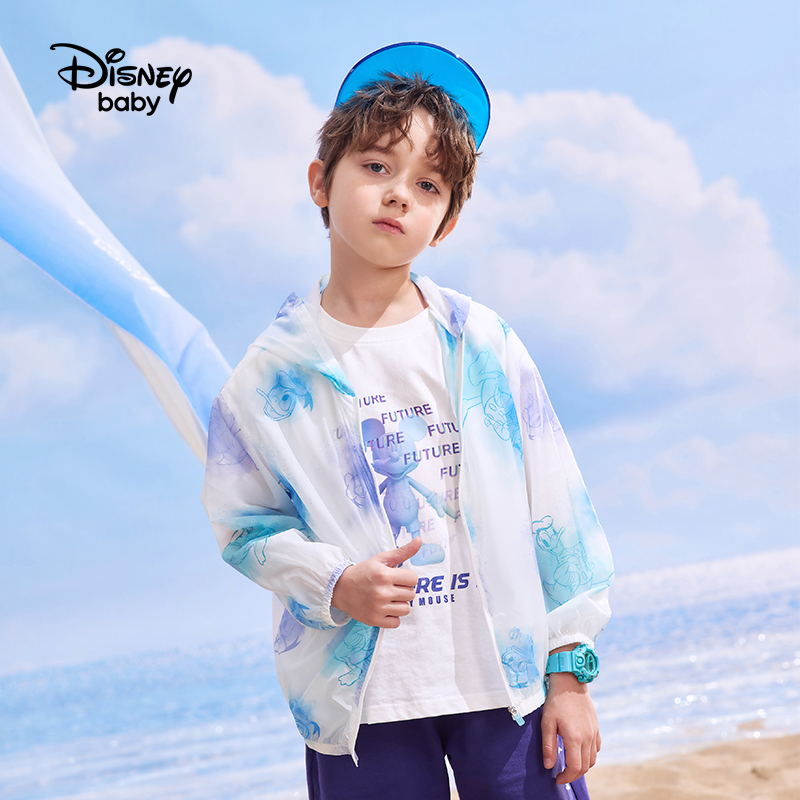 Disney baby 迪士尼 2022年夏季新款 男童防晒皮肤衣 天猫优惠券折后￥59.9包邮（￥99.9-40）100~160码4色可选