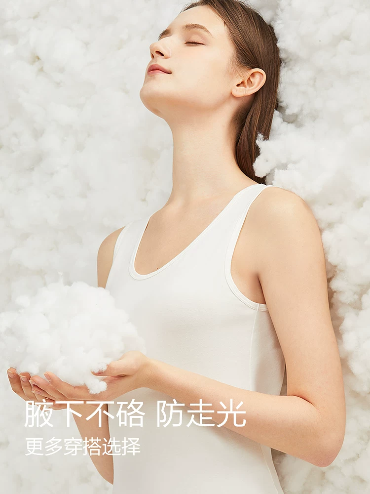 恒源祥 Cotton base thin breathable tank top sleevless, slim fit