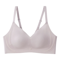 Hengyuanxiang ice silk ultra-thin underwear womens seamless summer cool breathable bra beautiful back small chest push-up bra summer