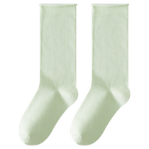 Hengyuanxiang Bingbing Socks Womens Summer Thin Cool Modal Boneless Summer White Mid-Tube Maternity Pile Socks