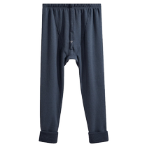 Hengyuanxiang plus velvet thickened thermal pants mens German velvet heated autumn trousers with wool knee pads bottoming cotton trousers for winter