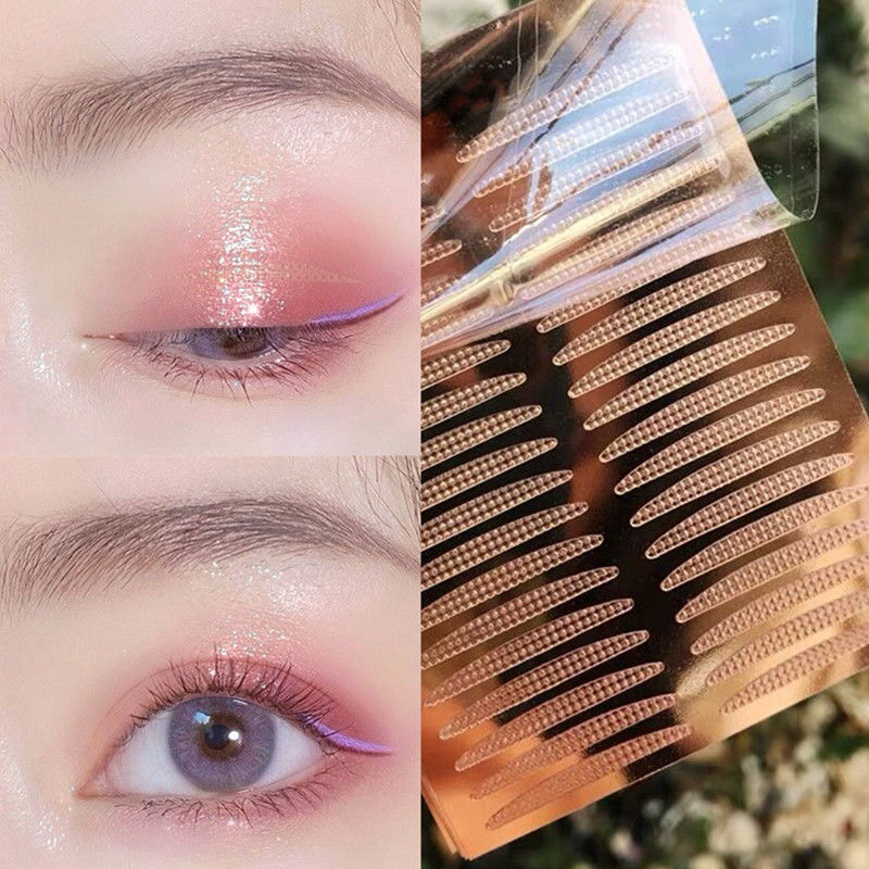 Single-face wide swollen eyes with double-eye peel with invisible complexion transparent and seamless beauty mesh with double eye leather patch in double 360 sticker