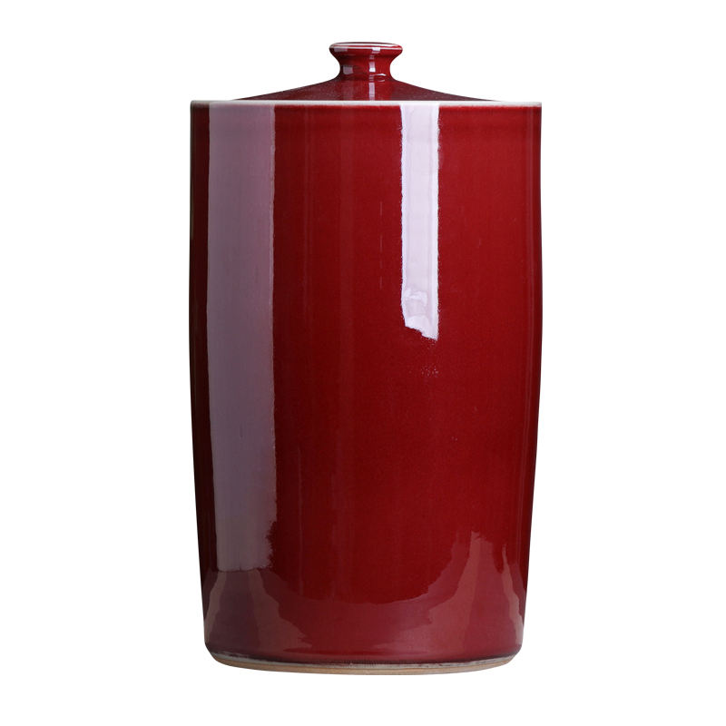 Jingdezhen red tea pot 15 extra large ceramic tea pot tea cake tea urn home tea storage tanks