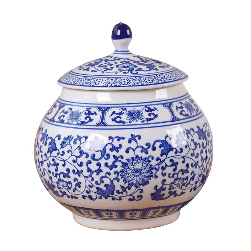 Jingdezhen porcelain retro caddy fixings ceramic seal moisture large household pu - erh tea storage and receives a kilo