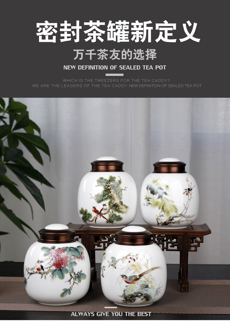 Creative painting of flowers and half jins to small ceramic pu 'er tea pot store seal pot put tea POTS of tea