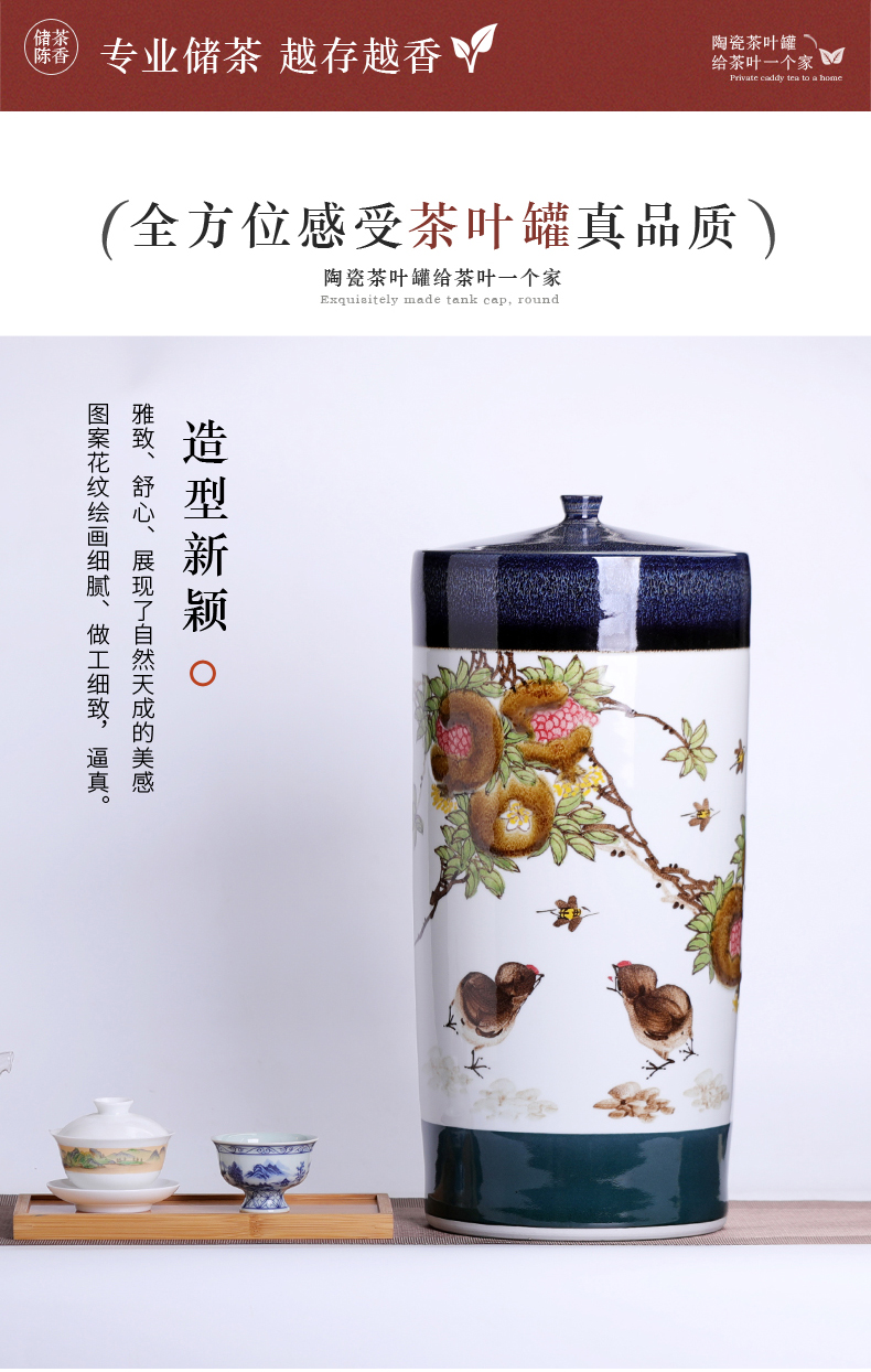 Manual 20 extra large cake ceramic tea pot large domestic large capacity puer tea tea pot cylinder