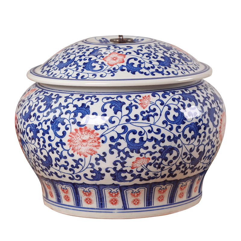 Jingdezhen ceramics caddy fixings large pu - erh tea POTS sealed storage tank tea packaging ceramic pot POTS of household