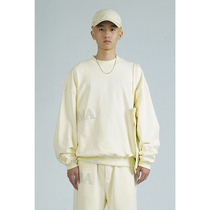 MANUFACTURE BY ATTEMPT felt LOGO round neck sweater