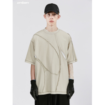 ATTEMPT SS21 curved cut-out two-wear T-shirt