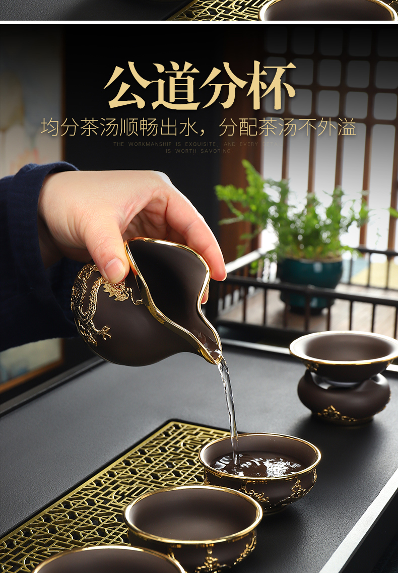 Recreational product ore violet arenaceous all pure hand with fair keller Jin Gongfu tea purple clay teapot tea is 150 ml