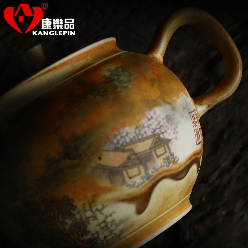 Recreational product water to burn the teapot hand - made traditional famille rose porcelain pure manual capacity 200 cc can keep open