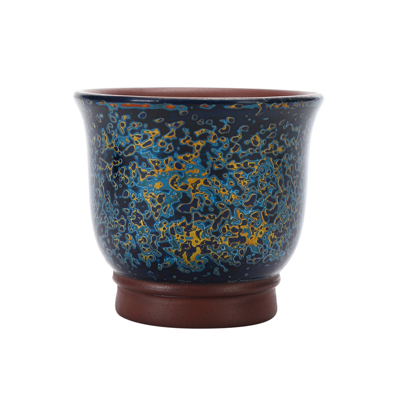 Recreational product violet arenaceous checking Chinese lacquer zhu built mud sample tea cup lamp cup bowl master cup single CPU porcelain gold cup