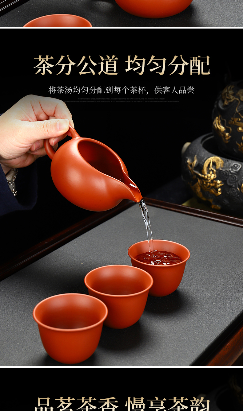 Recreational products fair purple sand tea set suit pure manual benevolent pot cup kung fu tea tea cups, gift boxes