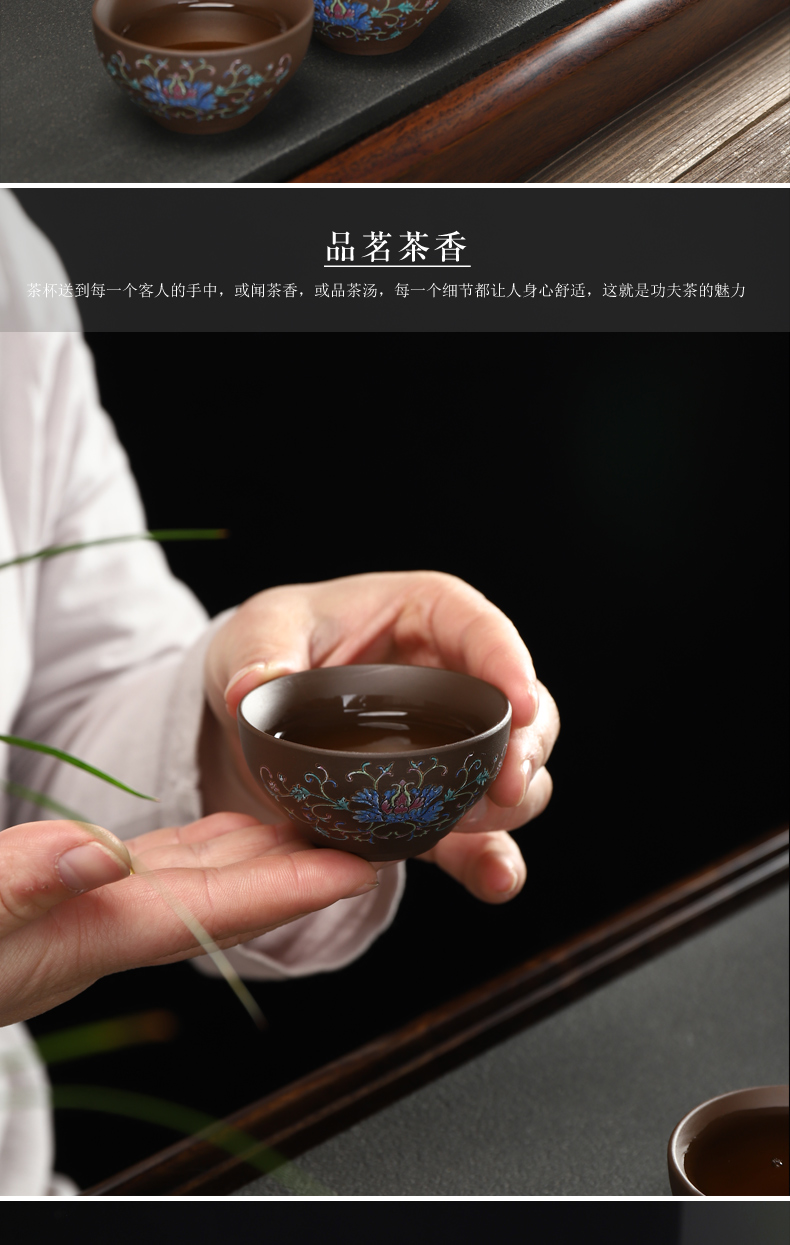 Recreational product of a complete set of yixing it steak small sets of kung fu tea set home office cup tea accessories