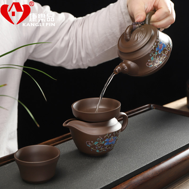 Recreational product of a complete set of yixing it steak small sets of kung fu tea set home office cup tea accessories