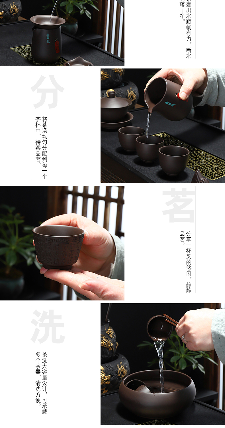 Recreation products it tea set purple clay kung fu tea tureen household contracted style same teapot