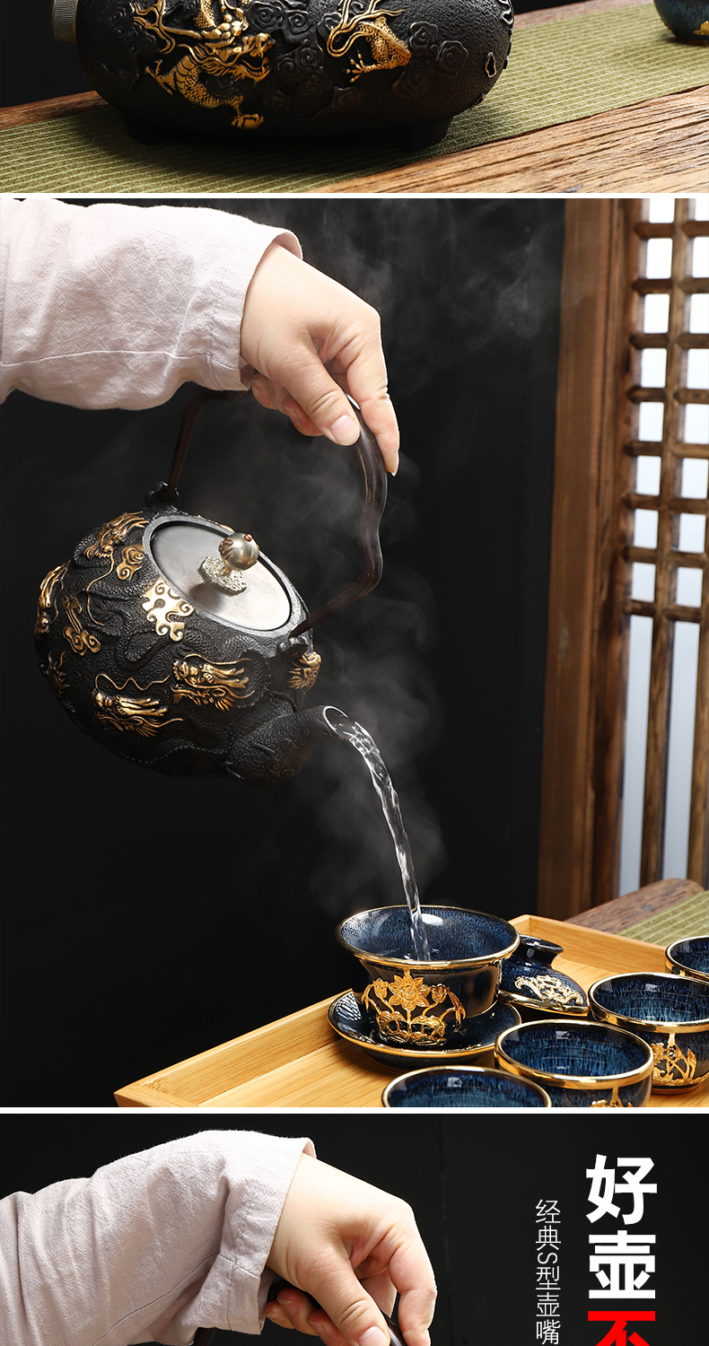 Recreational product iron pot TaoLu boiled tea machine cast iron tea kettle in southern Japan pure manual boiled tea stove teapot