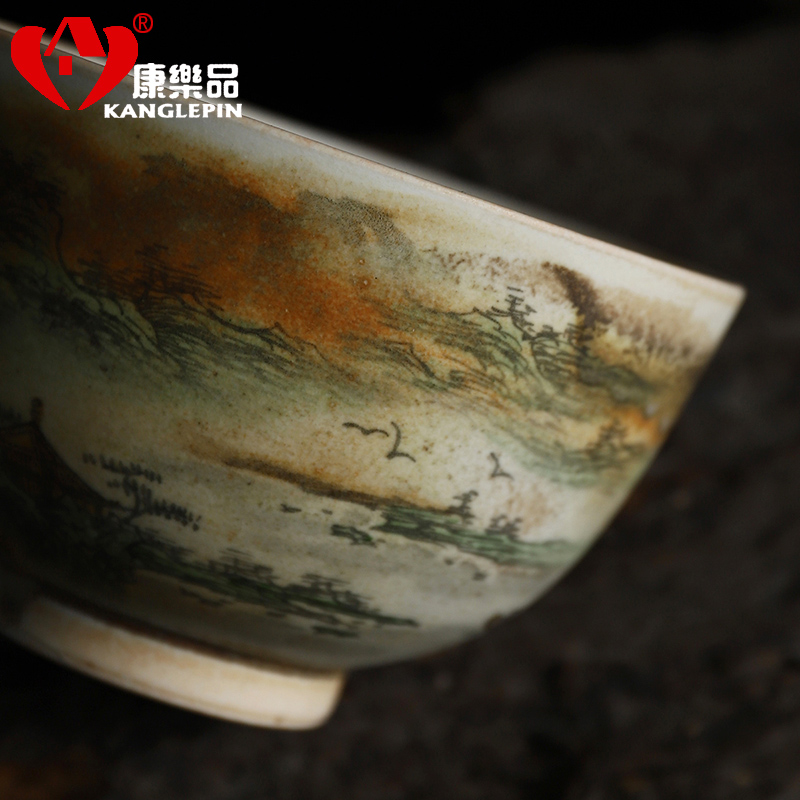 Recreational product water firewood hand - made tureen single ceramic household kung fu tea tea bowl 160 ml