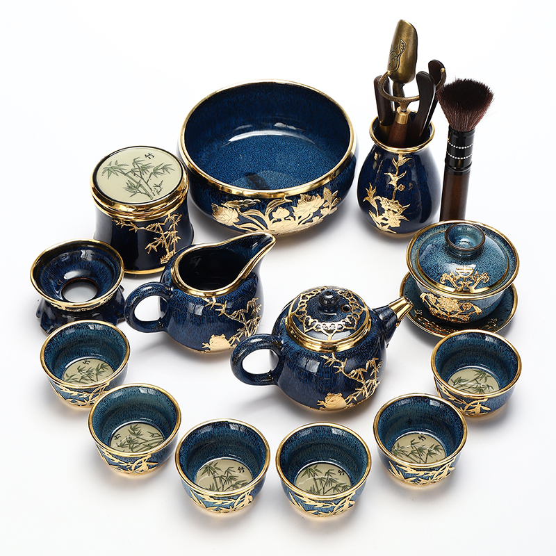 Recreational product an inset jades built lamp that kung fu tea set jingdezhen teapot home sitting room tureen tea cups