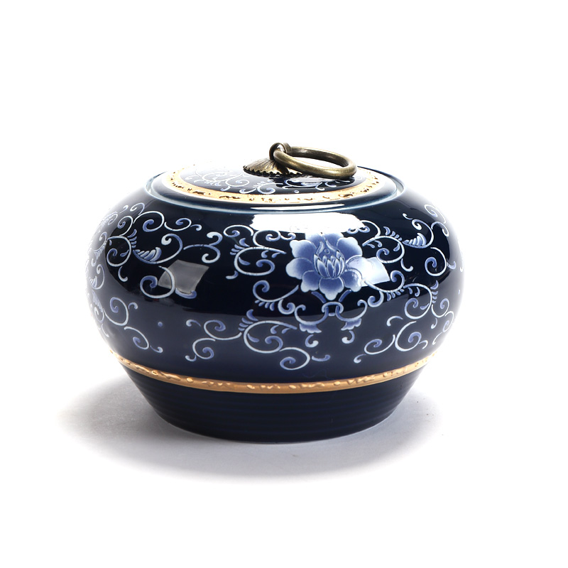 Recreational product township dark floating celadon pot of pu 'er tea tieguanyin sealed as cans ceramic POTS awake storage jar