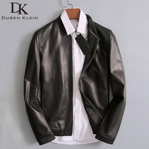 2021 autumn and winter Haining leather men mens sheepskin cotton jacket baseball suit stand collar slim short tide coat