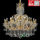 European-Style Duplex Villa Crystal Living Room Chandelier, Staircase Long Chandelier, Luxurious and Grand Hotel Lobby Light