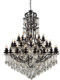 Black European-Style Crystal Chandelier, Living Room Lamp, Luxurious and Elegant, Bedroom Dining Room Candle Lamp, Villa Clubhouse Cafe Lamp