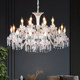 French Palace Crystal Chandelier, Post-Modern Light Luxury Large Living Room Lamp, Luxurious and Grand European-Style Villa Bedroom Dining Room Lamp