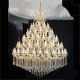 European-Style Chandelier for Duplexes, Chandelier for Duplexes with Multiple Floors, Villa Living Room Chandelier, Simple and Elegant Staircase Hotel Crystal Chandelier