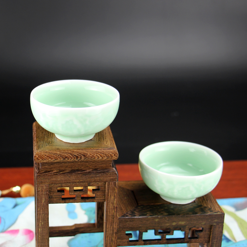 Jingdezhen better purple ceramic kung fu tea set suit song celadon teapot teacup sample tea cup of a complete set of high - grade tea set