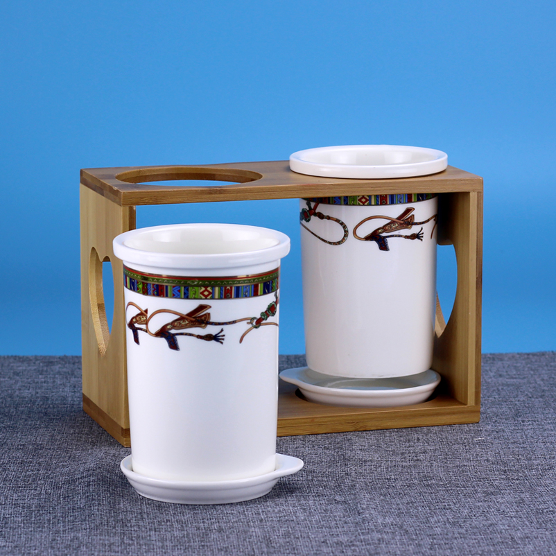 Jingdezhen ceramic tube ceramic chopsticks cage ipads porcelain tableware frame drop drop aircraft cage frame fork deposit