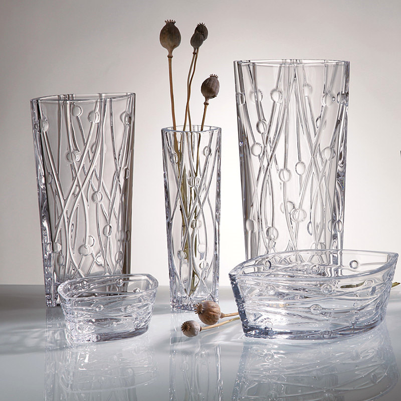 Czech original Imported Crystal Vases Glass BOHEMIA Bohemian Classic Design Light Extravagant and transparent