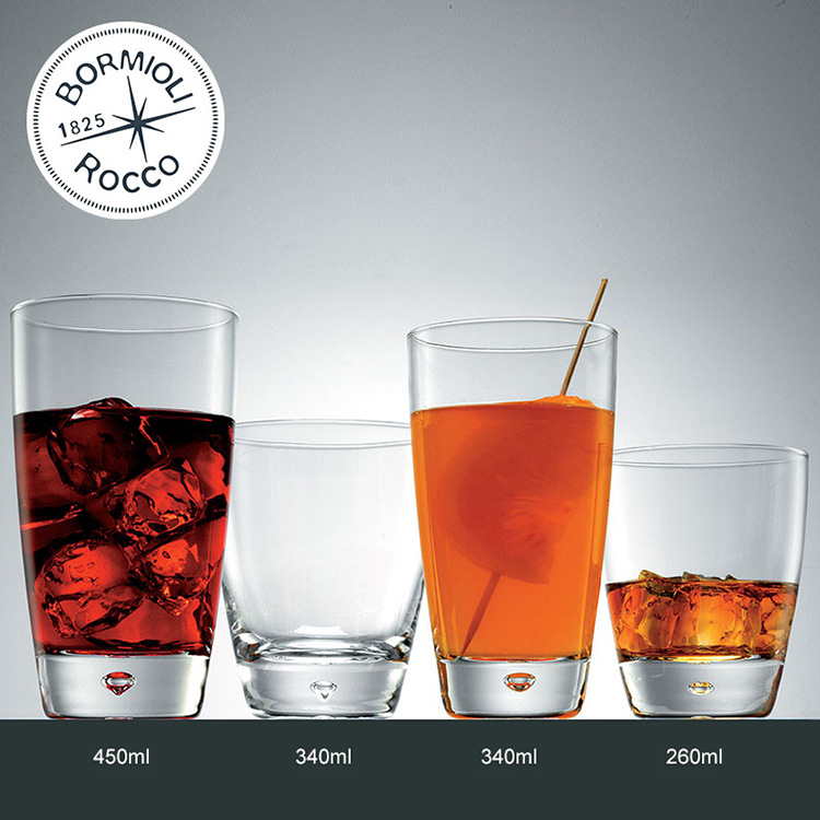 Italy imports Popmioli Bormioli Heat resistant water glass thickened glass juice Cup Beer Cup Milk Cup
