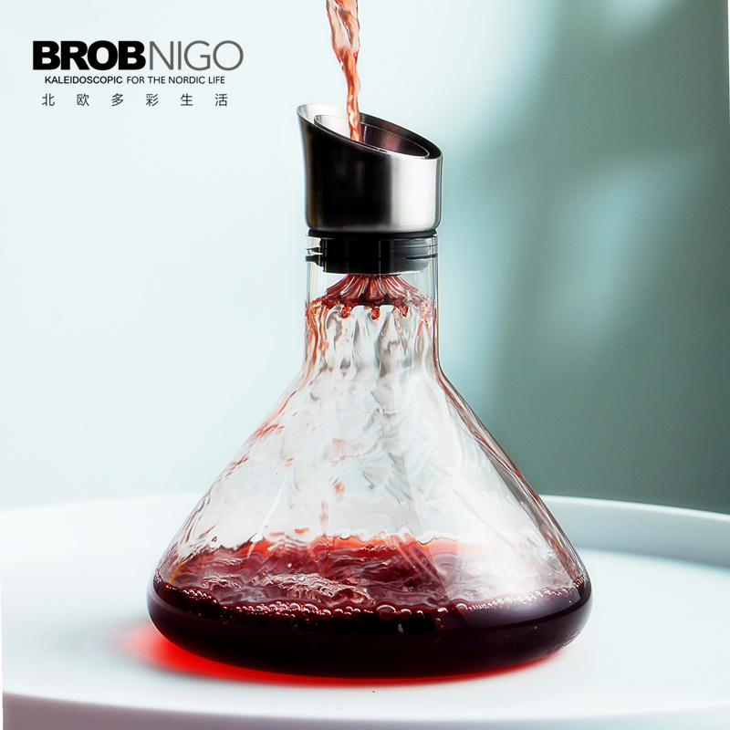 decanter red wine suit household european waterfall type fast wine filtration crystal glass wine separator pot