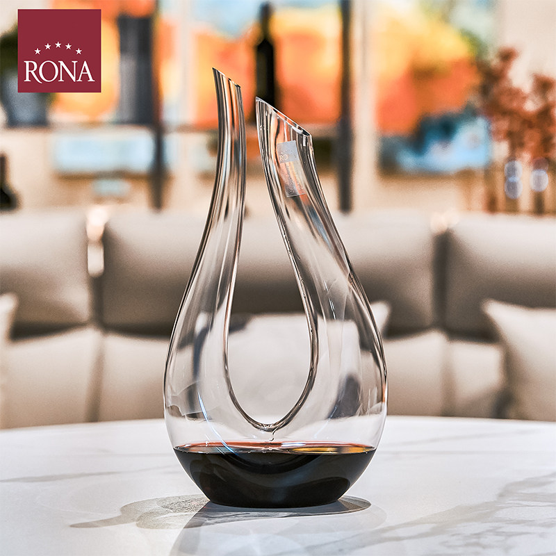 Import RONA Crystal Glass U Type Swan Idea Red Wine Decanter Wine Pour Wine Decanter Wine Decanter