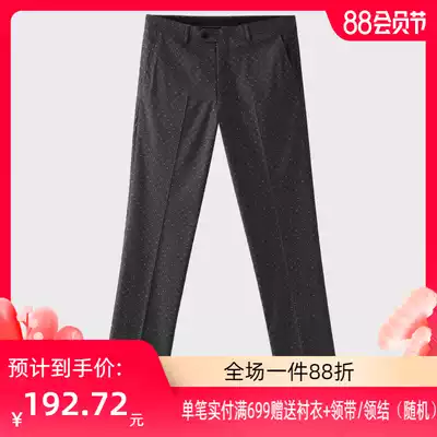 Liqi casual pants men's youth business slim trousers 2020 summer thin gray straight long pants 225