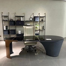 Designer light luxury desk marble writing desk high-end Italian minimalist boss desk home study desk